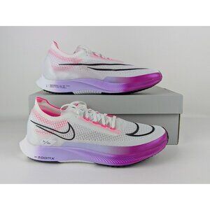Nike ZoomX Streakfly White Vivid Grape Purple Agate Black Men's Size 9.5 NEW